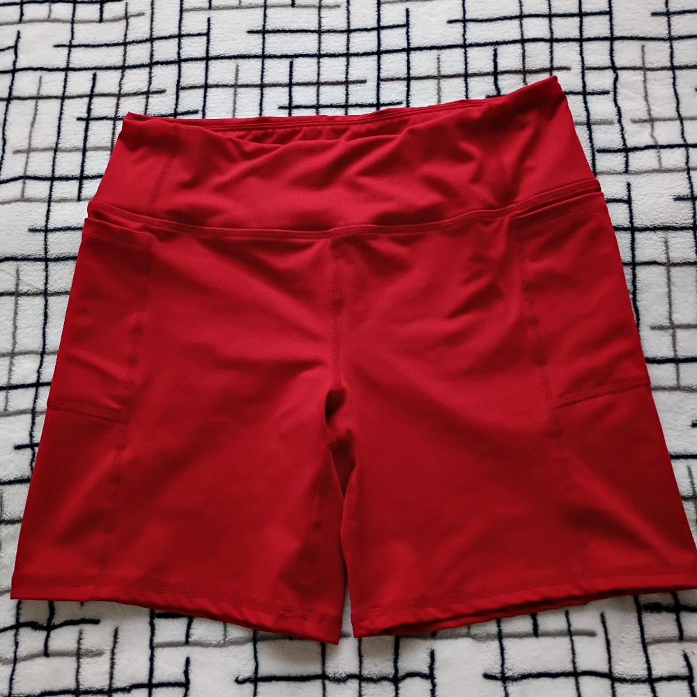 Chasse Performance Adult Size Small Red Women's Active Shorts NWOT